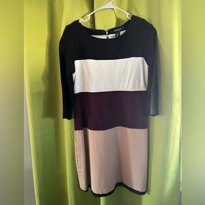 White House Black Market Color Block Dress